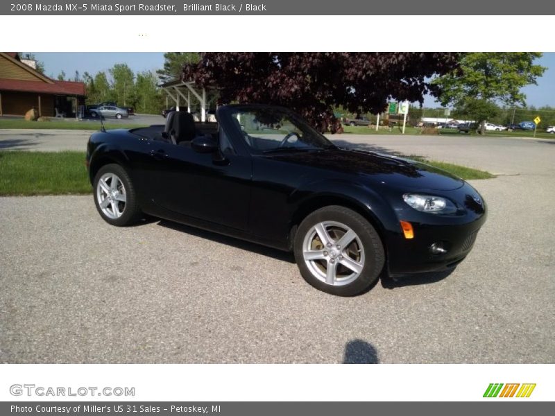 Brilliant Black / Black 2008 Mazda MX-5 Miata Sport Roadster