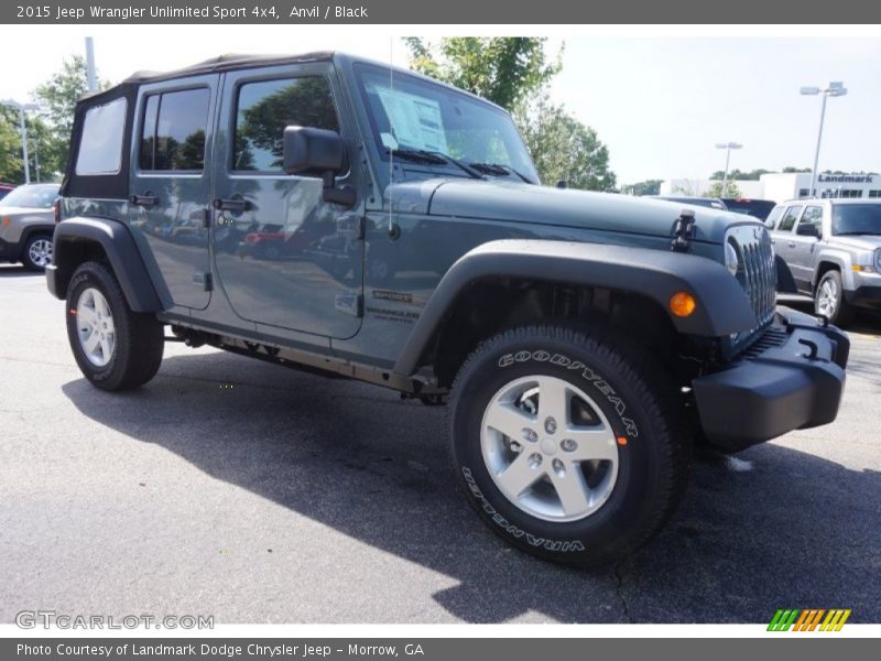 Anvil / Black 2015 Jeep Wrangler Unlimited Sport 4x4