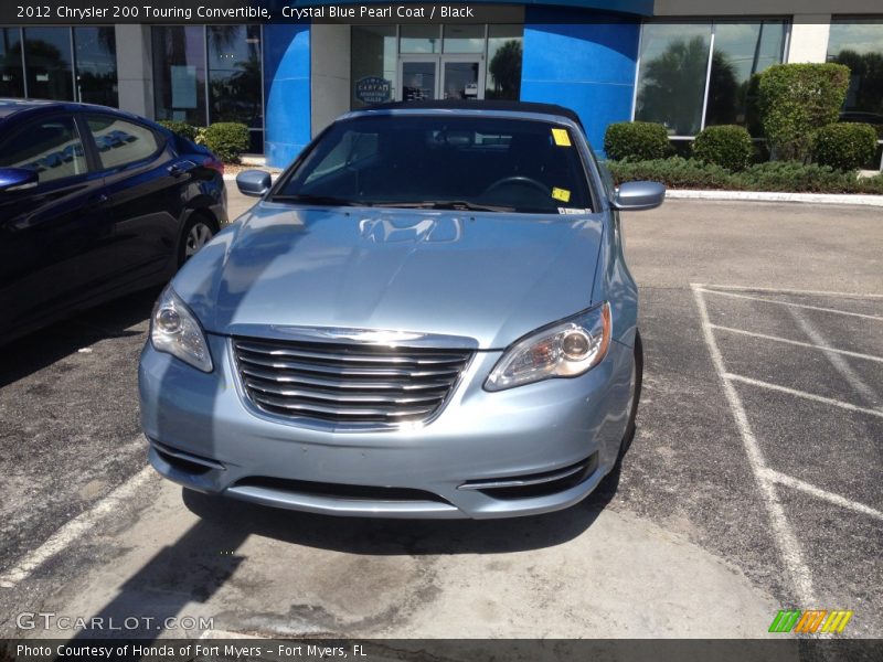 Crystal Blue Pearl Coat / Black 2012 Chrysler 200 Touring Convertible
