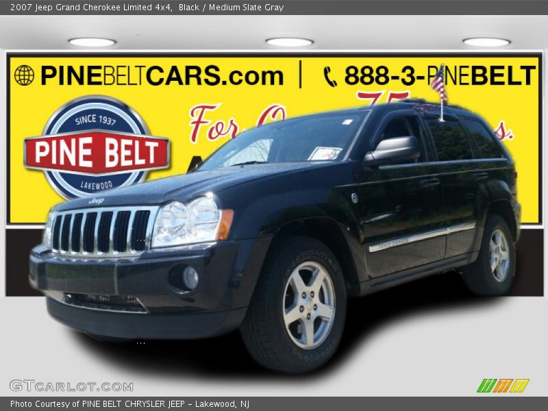 Black / Medium Slate Gray 2007 Jeep Grand Cherokee Limited 4x4