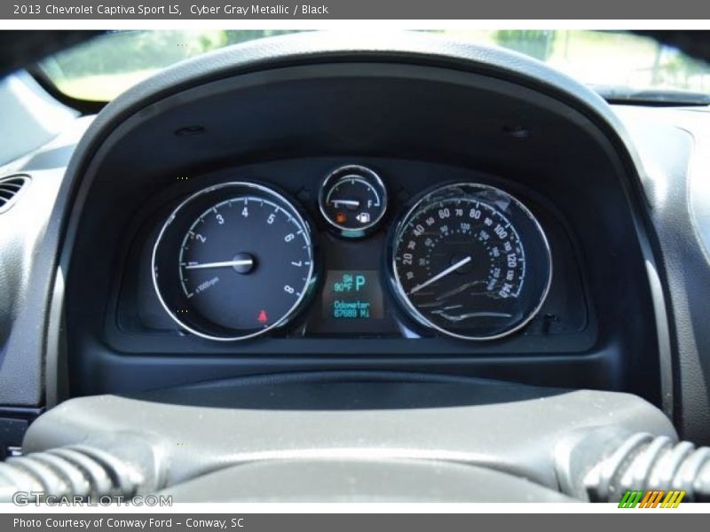 Cyber Gray Metallic / Black 2013 Chevrolet Captiva Sport LS