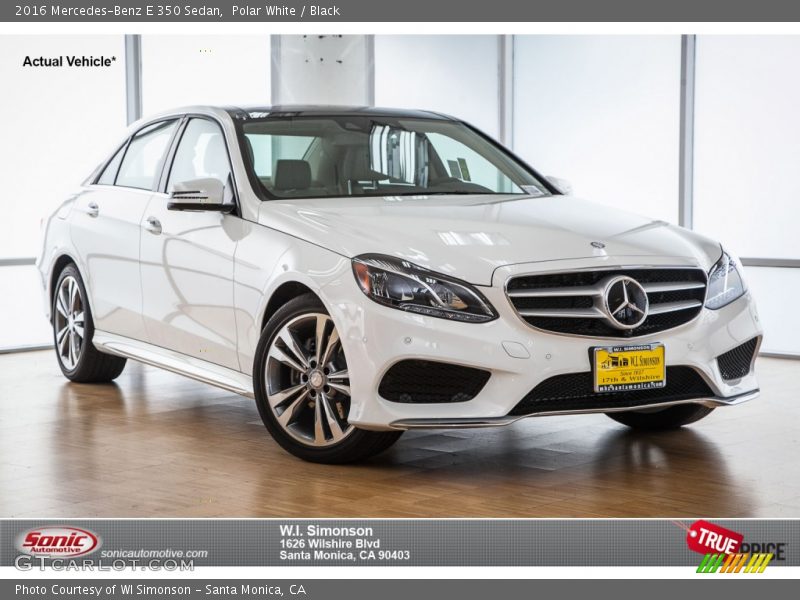 Polar White / Black 2016 Mercedes-Benz E 350 Sedan