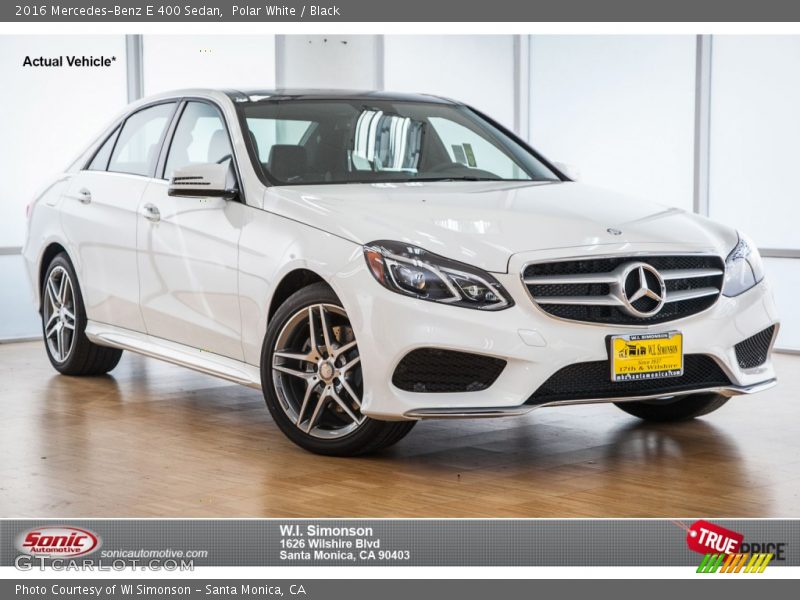Polar White / Black 2016 Mercedes-Benz E 400 Sedan