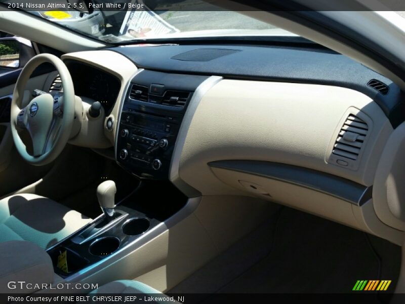 Pearl White / Beige 2014 Nissan Altima 2.5 S