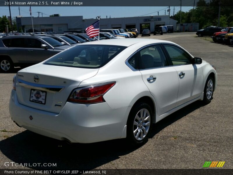 Pearl White / Beige 2014 Nissan Altima 2.5 S