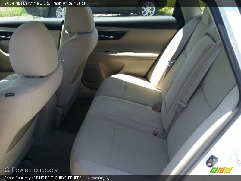 Pearl White / Beige 2014 Nissan Altima 2.5 S