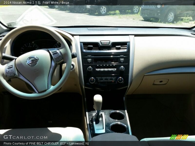 Pearl White / Beige 2014 Nissan Altima 2.5 S