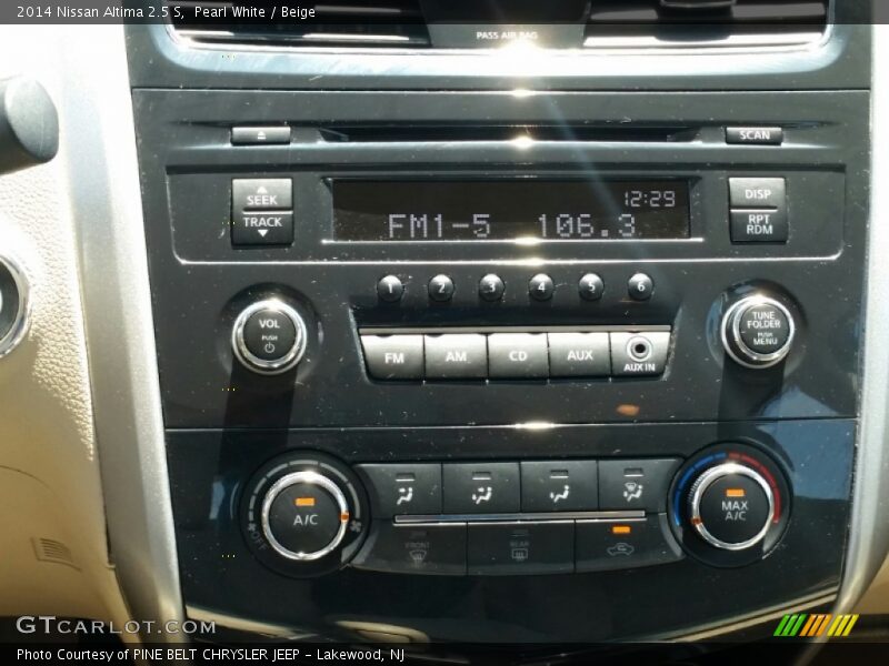 Pearl White / Beige 2014 Nissan Altima 2.5 S