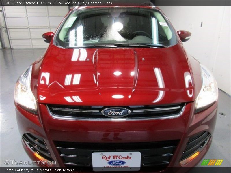 Ruby Red Metallic / Charcoal Black 2015 Ford Escape Titanium