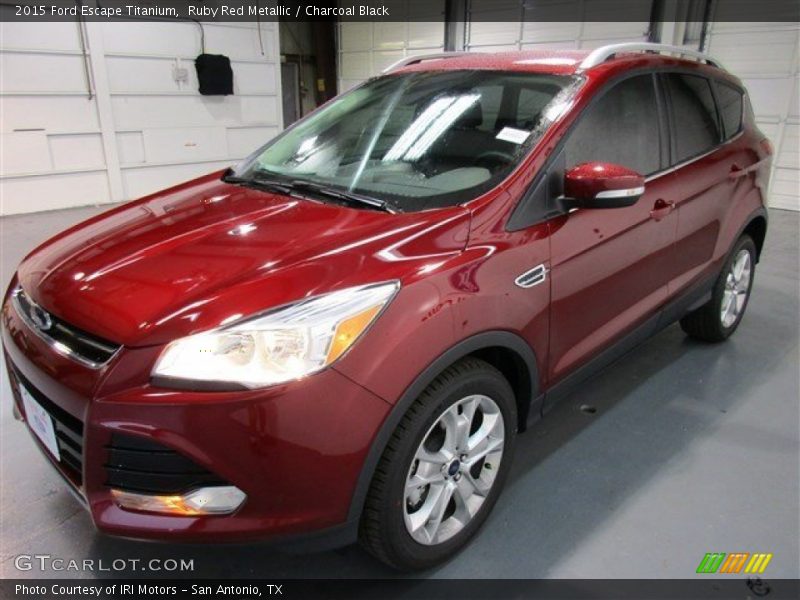 Ruby Red Metallic / Charcoal Black 2015 Ford Escape Titanium