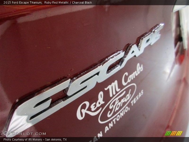 Ruby Red Metallic / Charcoal Black 2015 Ford Escape Titanium