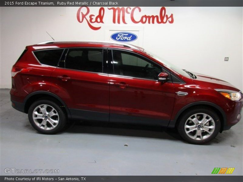 Ruby Red Metallic / Charcoal Black 2015 Ford Escape Titanium