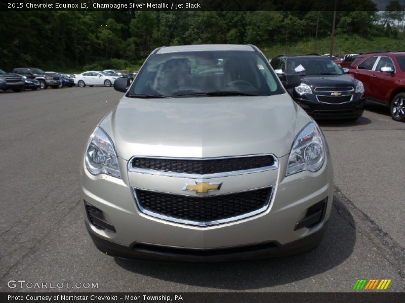 Champagne Silver Metallic / Jet Black 2015 Chevrolet Equinox LS