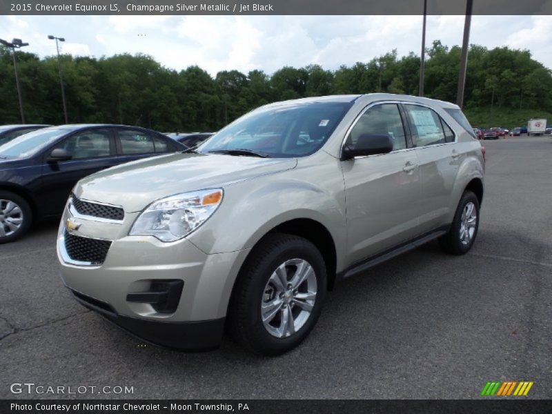Champagne Silver Metallic / Jet Black 2015 Chevrolet Equinox LS