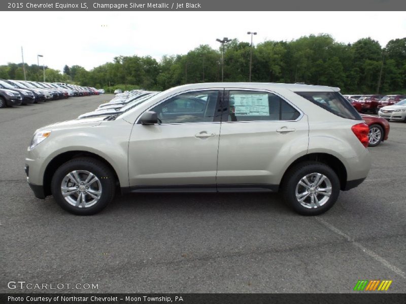 Champagne Silver Metallic / Jet Black 2015 Chevrolet Equinox LS