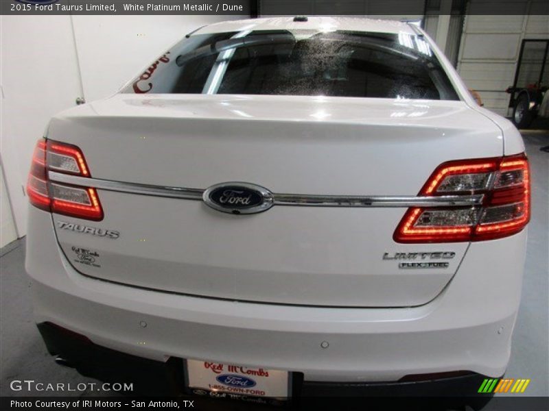 White Platinum Metallic / Dune 2015 Ford Taurus Limited
