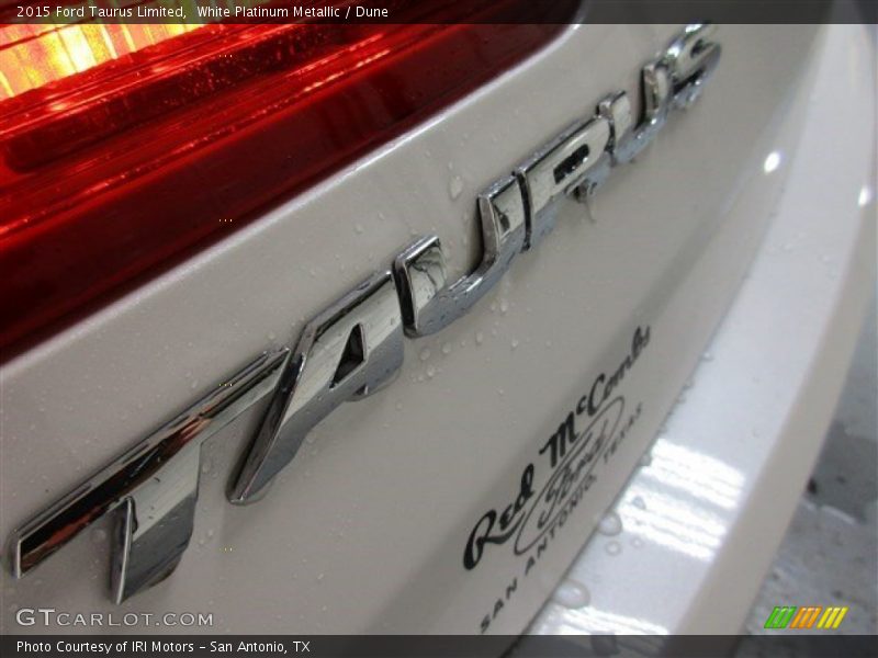 White Platinum Metallic / Dune 2015 Ford Taurus Limited