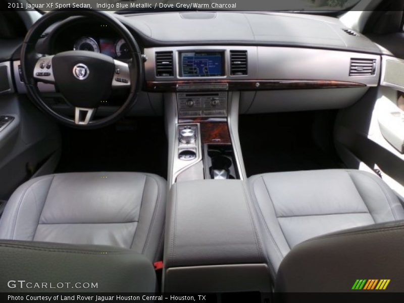Indigo Blue Metallic / Dove Grey/Warm Charcoal 2011 Jaguar XF Sport Sedan