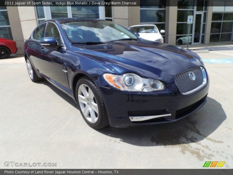 Indigo Blue Metallic / Dove Grey/Warm Charcoal 2011 Jaguar XF Sport Sedan