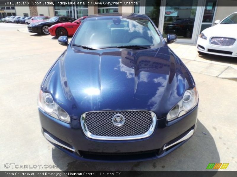 Indigo Blue Metallic / Dove Grey/Warm Charcoal 2011 Jaguar XF Sport Sedan