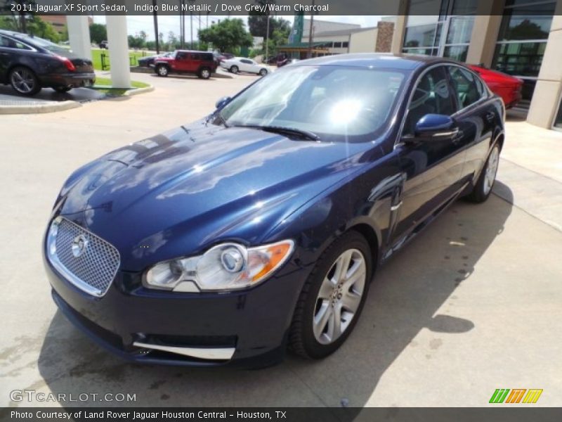 Indigo Blue Metallic / Dove Grey/Warm Charcoal 2011 Jaguar XF Sport Sedan
