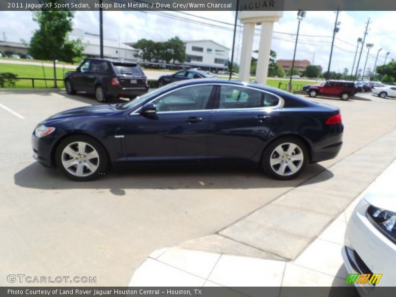 Indigo Blue Metallic / Dove Grey/Warm Charcoal 2011 Jaguar XF Sport Sedan