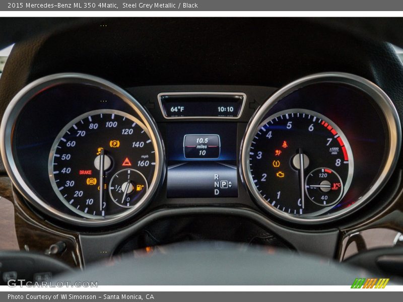 Steel Grey Metallic / Black 2015 Mercedes-Benz ML 350 4Matic