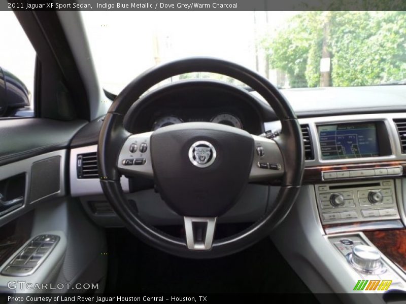 Indigo Blue Metallic / Dove Grey/Warm Charcoal 2011 Jaguar XF Sport Sedan