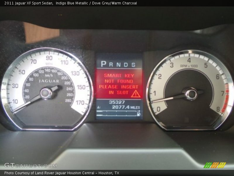 Indigo Blue Metallic / Dove Grey/Warm Charcoal 2011 Jaguar XF Sport Sedan