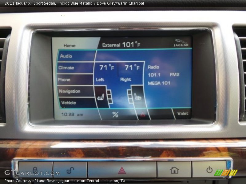 Indigo Blue Metallic / Dove Grey/Warm Charcoal 2011 Jaguar XF Sport Sedan