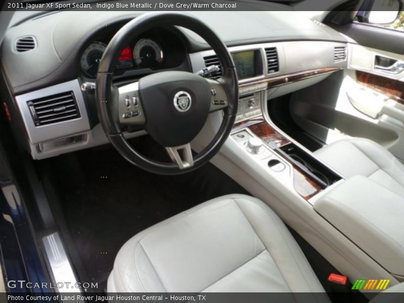 Indigo Blue Metallic / Dove Grey/Warm Charcoal 2011 Jaguar XF Sport Sedan