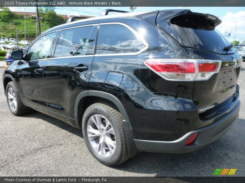Attitude Black Metallic / Black 2015 Toyota Highlander XLE AWD