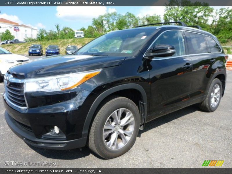 Attitude Black Metallic / Black 2015 Toyota Highlander XLE AWD
