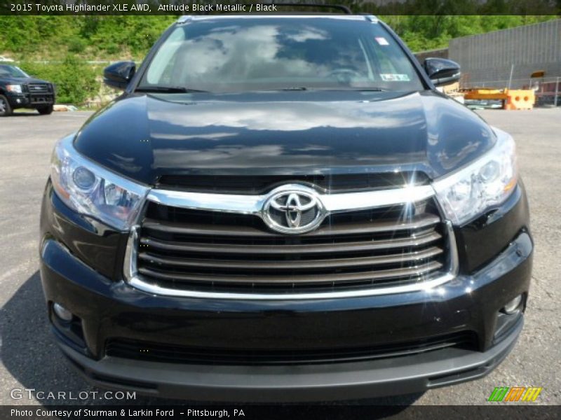 Attitude Black Metallic / Black 2015 Toyota Highlander XLE AWD