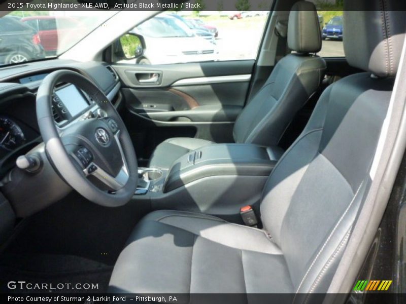 Attitude Black Metallic / Black 2015 Toyota Highlander XLE AWD
