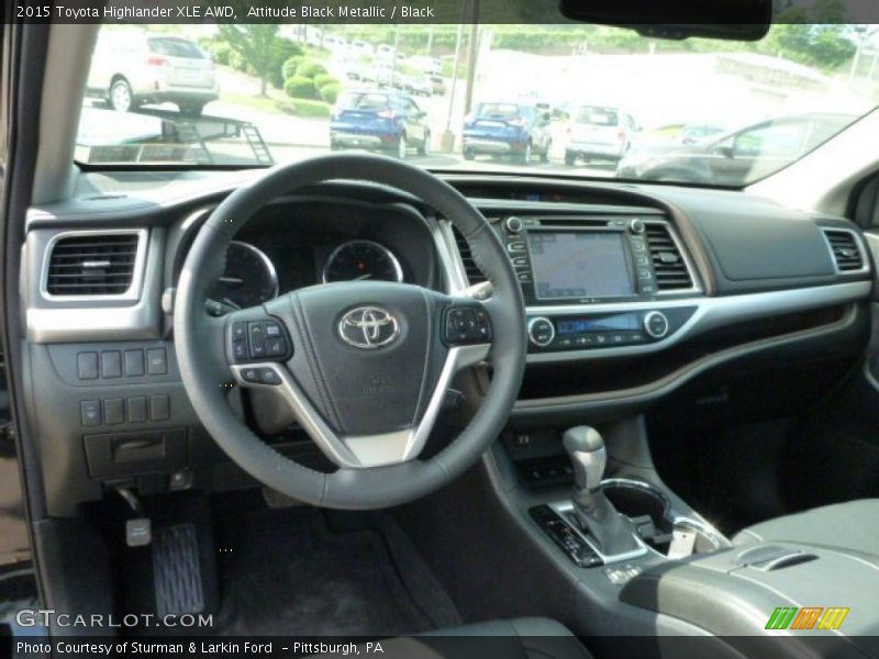 Attitude Black Metallic / Black 2015 Toyota Highlander XLE AWD