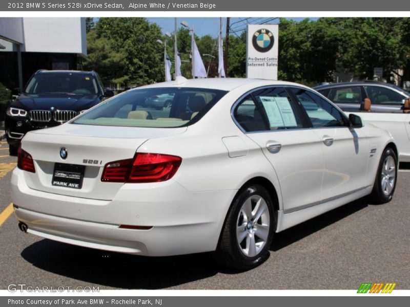 Alpine White / Venetian Beige 2012 BMW 5 Series 528i xDrive Sedan