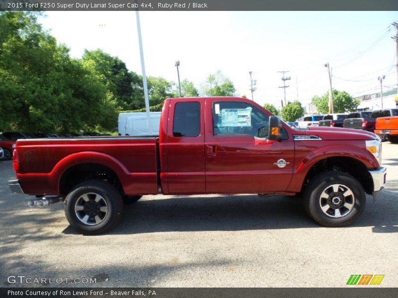 Ruby Red / Black 2015 Ford F250 Super Duty Lariat Super Cab 4x4