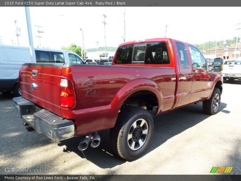 Ruby Red / Black 2015 Ford F250 Super Duty Lariat Super Cab 4x4