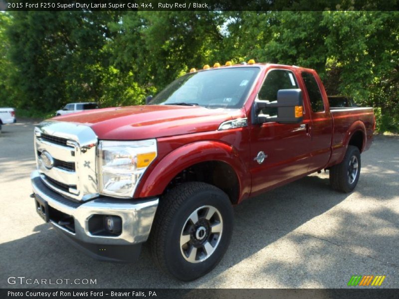 Ruby Red / Black 2015 Ford F250 Super Duty Lariat Super Cab 4x4