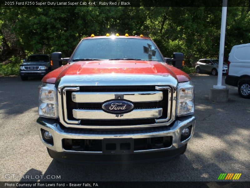 Ruby Red / Black 2015 Ford F250 Super Duty Lariat Super Cab 4x4