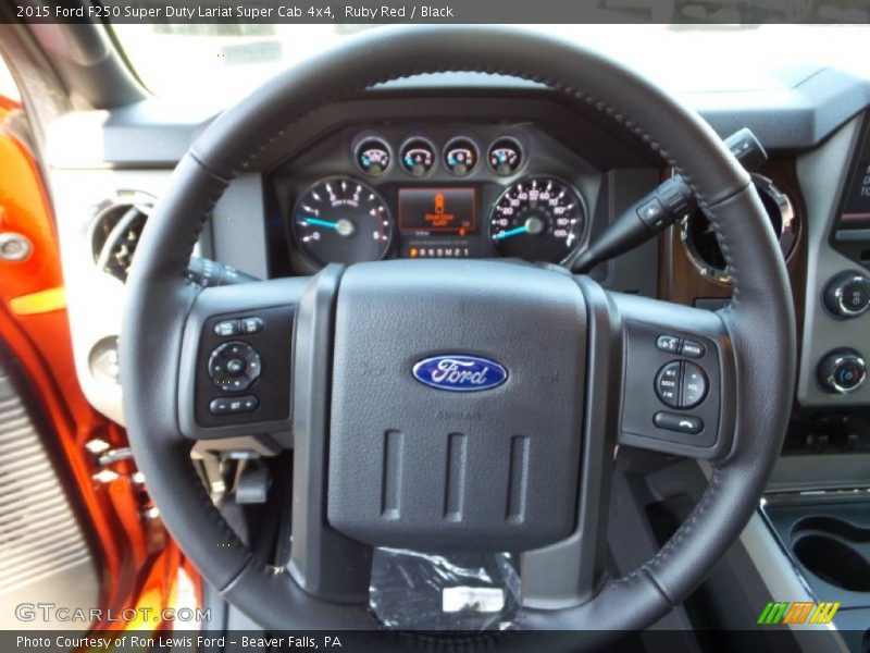 Ruby Red / Black 2015 Ford F250 Super Duty Lariat Super Cab 4x4