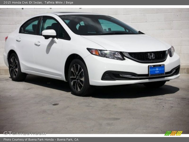 Taffeta White / Beige 2015 Honda Civic EX Sedan