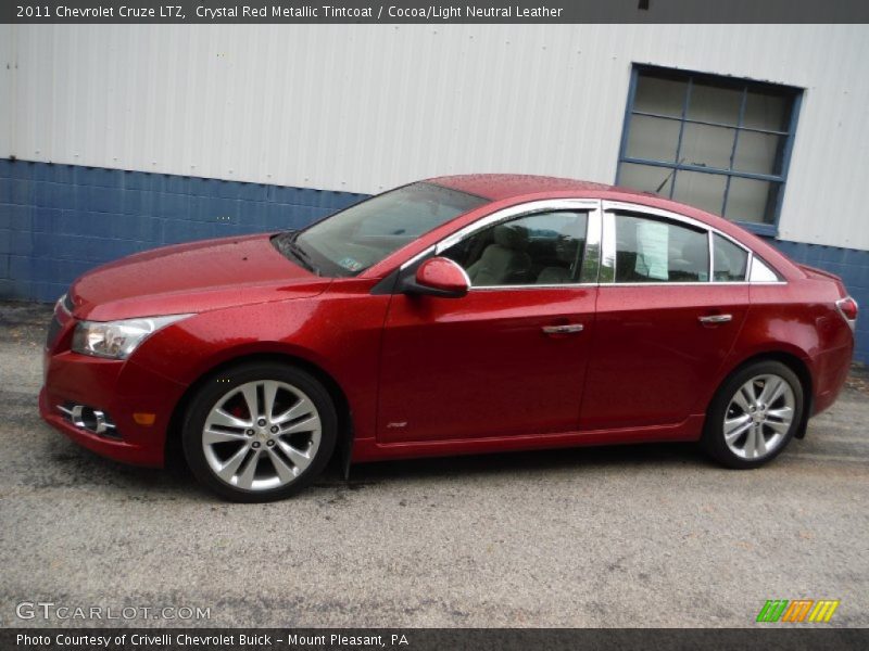 Crystal Red Metallic Tintcoat / Cocoa/Light Neutral Leather 2011 Chevrolet Cruze LTZ
