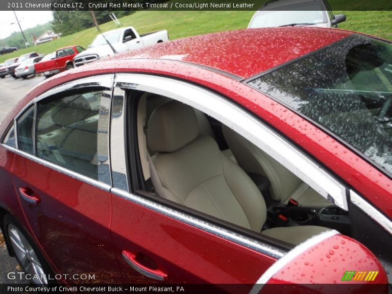 Crystal Red Metallic Tintcoat / Cocoa/Light Neutral Leather 2011 Chevrolet Cruze LTZ