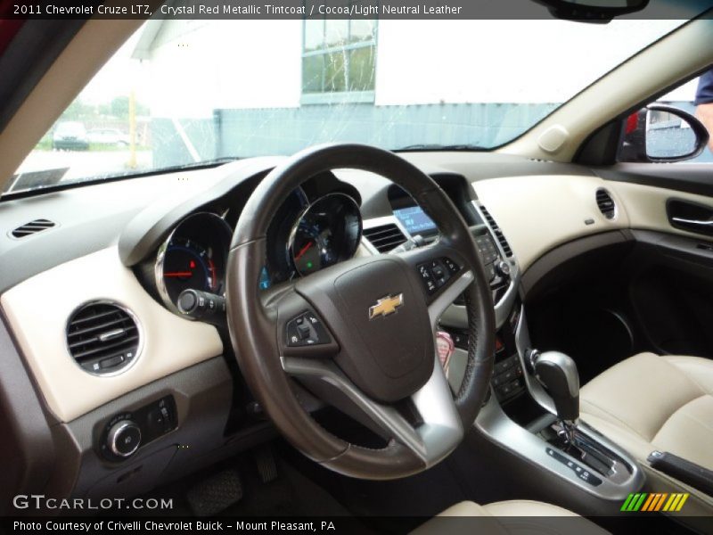 Crystal Red Metallic Tintcoat / Cocoa/Light Neutral Leather 2011 Chevrolet Cruze LTZ