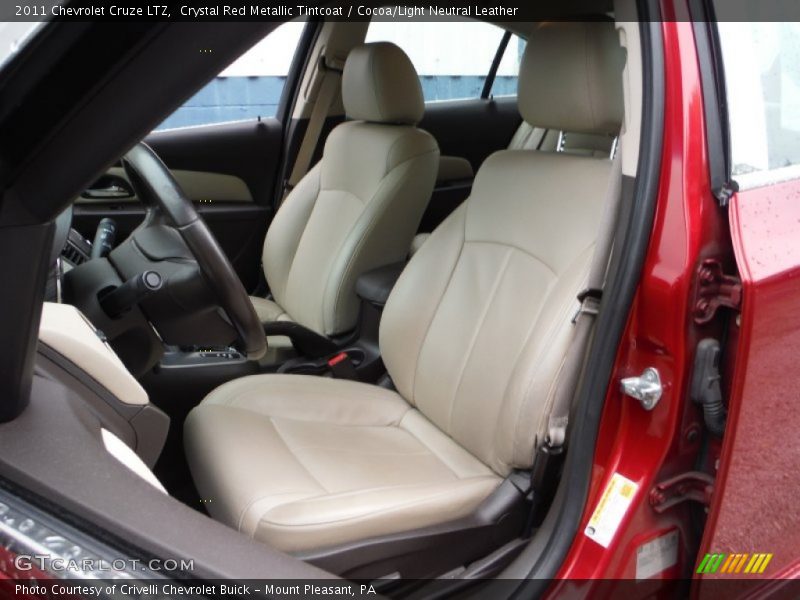 Crystal Red Metallic Tintcoat / Cocoa/Light Neutral Leather 2011 Chevrolet Cruze LTZ
