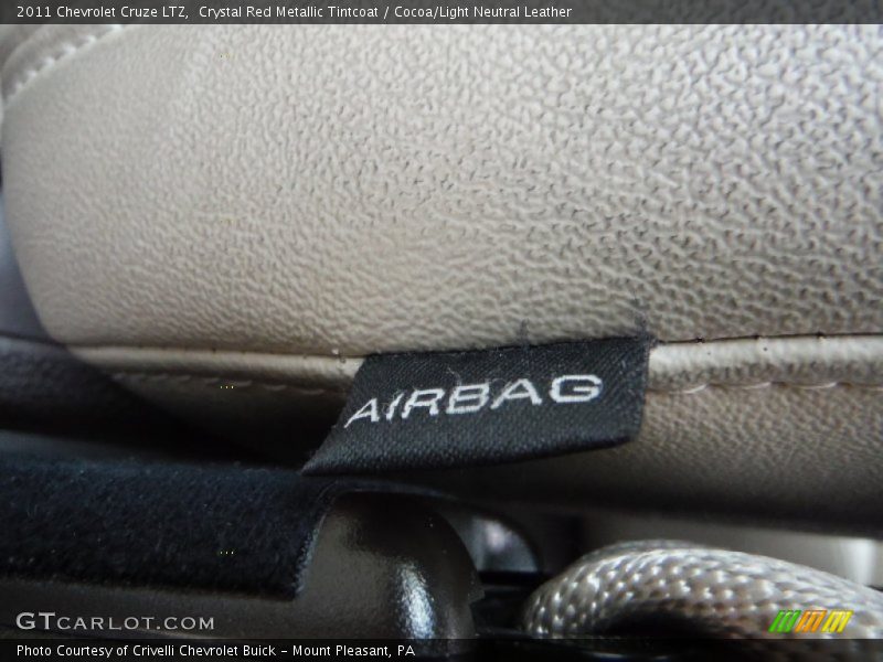 Crystal Red Metallic Tintcoat / Cocoa/Light Neutral Leather 2011 Chevrolet Cruze LTZ