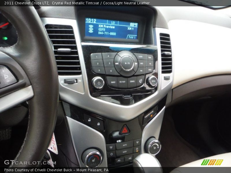 Crystal Red Metallic Tintcoat / Cocoa/Light Neutral Leather 2011 Chevrolet Cruze LTZ
