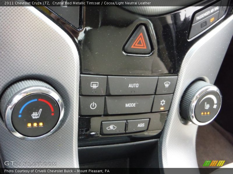 Crystal Red Metallic Tintcoat / Cocoa/Light Neutral Leather 2011 Chevrolet Cruze LTZ